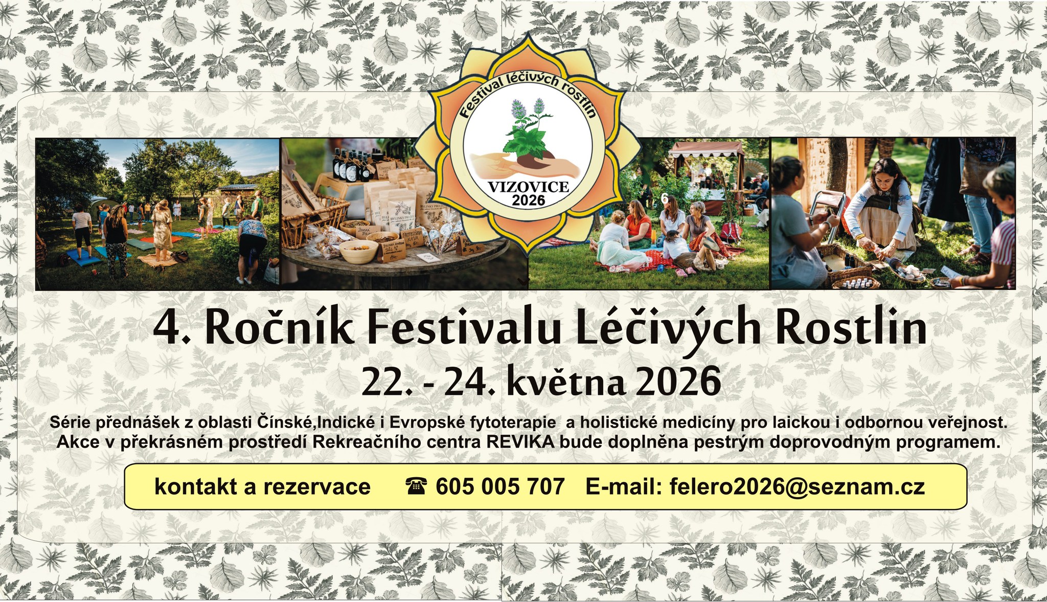 Festival léčivých rostlin Vizovice 22.-24.5.2026 s přednáškou "ZDRAVÝM TRÁVENÍM KE ZDRAVÉMU ŽIVOTU - vliv bylinek, stravy a mikrobiomu"